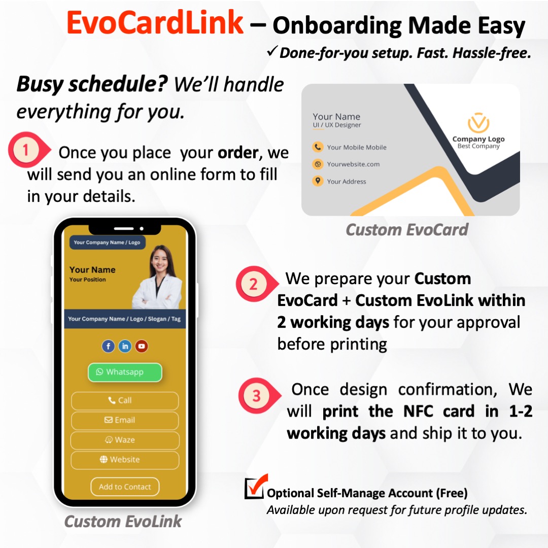 EvoCardLink - Onboarding Made Easy 
