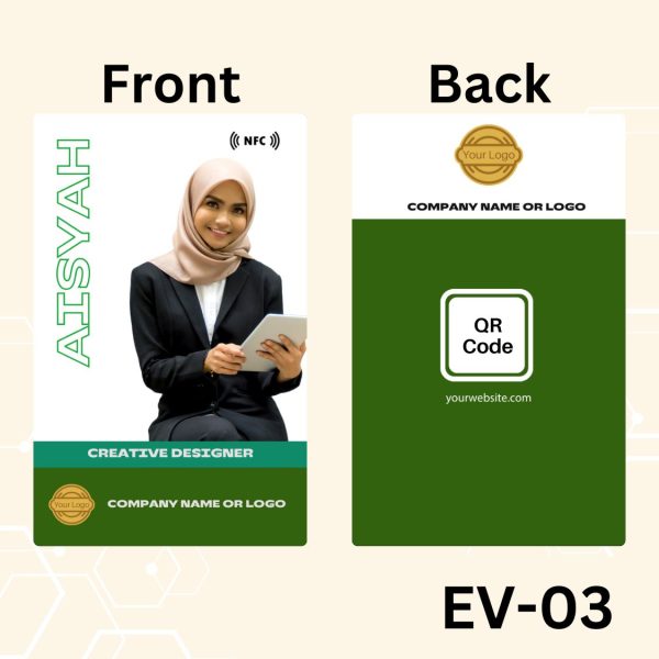 EvoVertical Card | NFC Premium Digital Business Card | Business Name Card Custom Design | Smart Business Card - Image 9