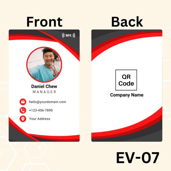 EvoVertical Card | NFC Premium Digital Business Card | Business Name Card Custom Design | Smart Business Card - Image 5