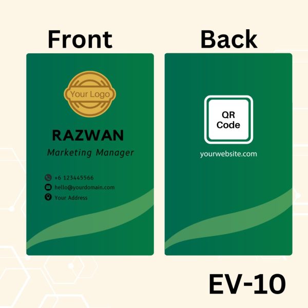 EvoVertical Card | NFC Premium Digital Business Card | Business Name Card Custom Design | Smart Business Card - Image 2